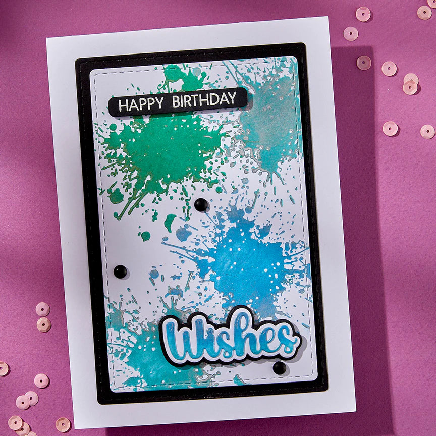 Splatters BetterPress Plate from the Wildflowers Collection by Lisa Horton