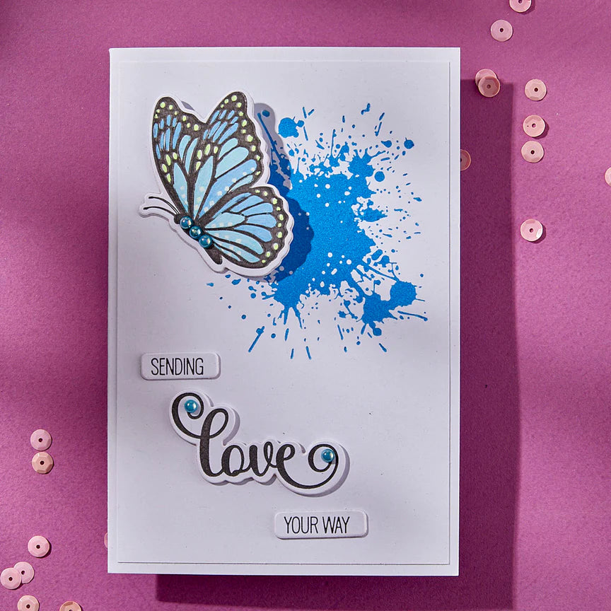 Splatters BetterPress Plate from the Wildflowers Collection by Lisa Horton