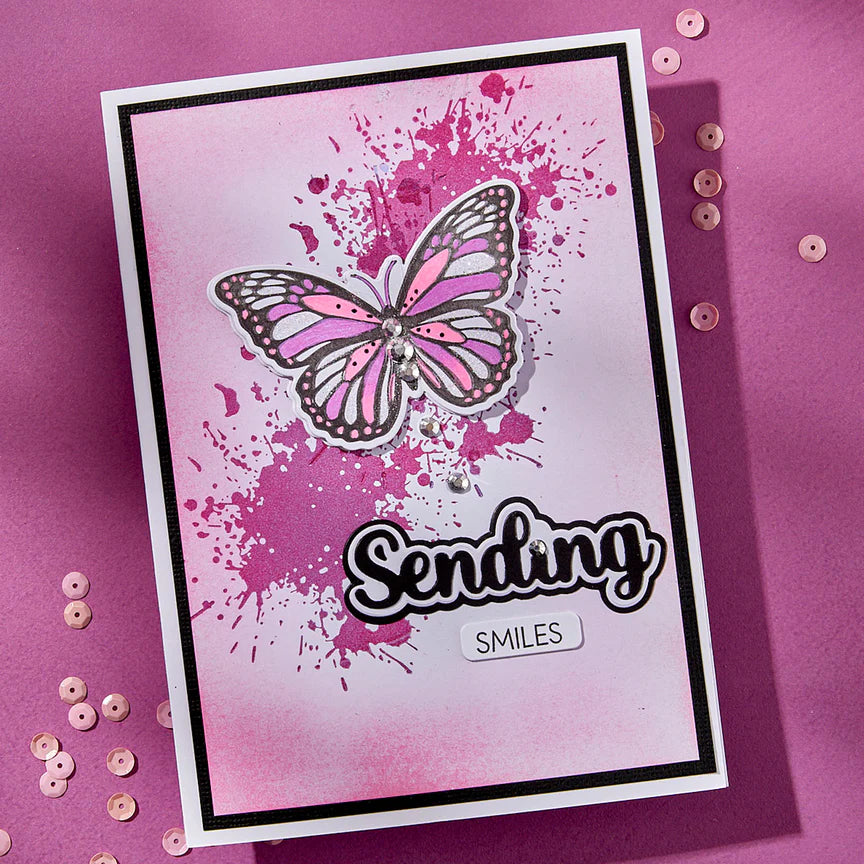 Splatters BetterPress Plate from the Wildflowers Collection by Lisa Horton