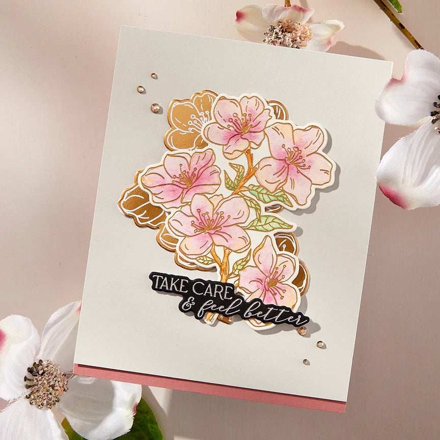 Cherry Blossoms BetterPress Plate & Die Set from the Spring in Kyoto Collection by Alex Syberia Designs