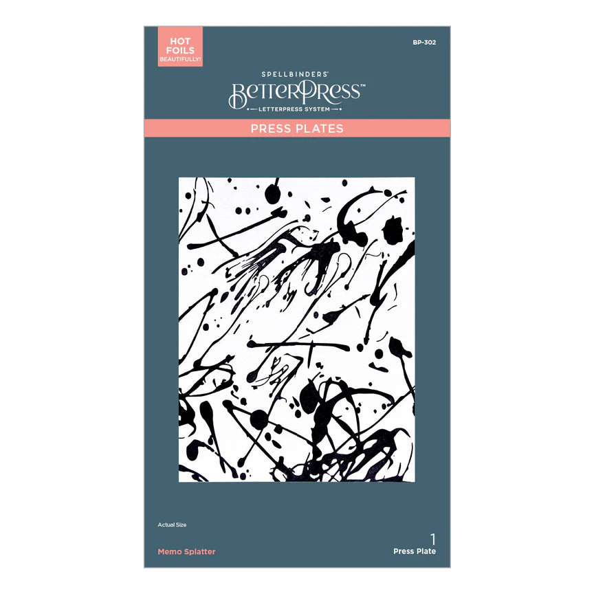 Memo Splatter BetterPress Plate from the Take Note Collection