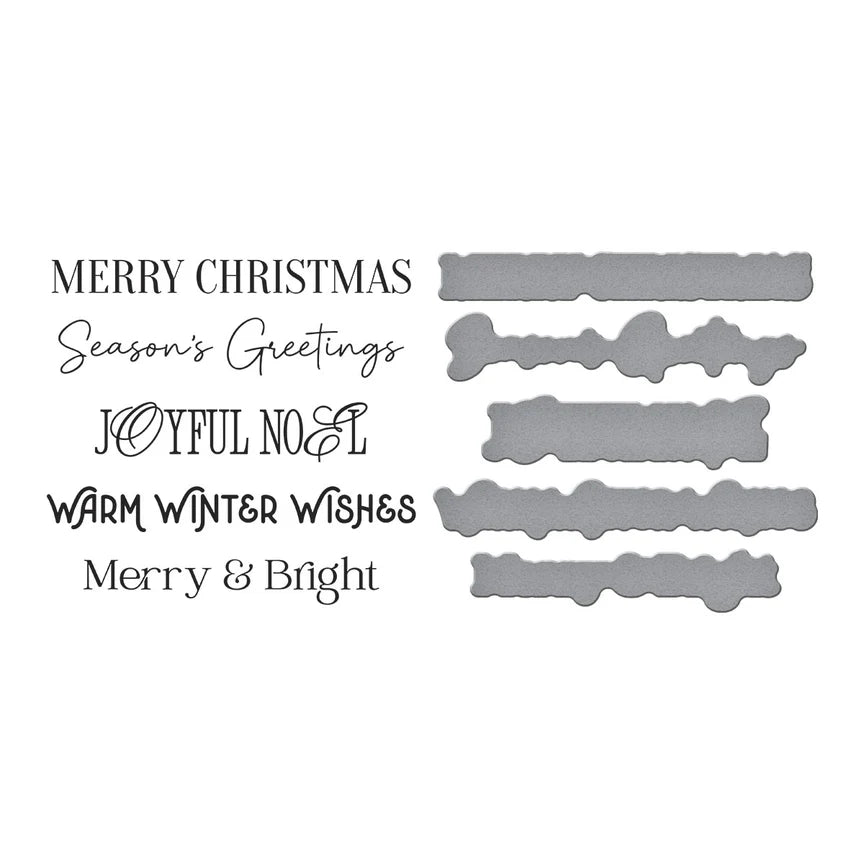 Merry Messages Plate & Die Set - Wonderland Collection