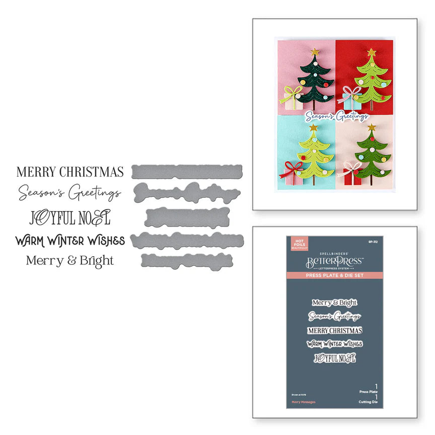 Merry Messages Plate & Die Set - Wonderland Collection
