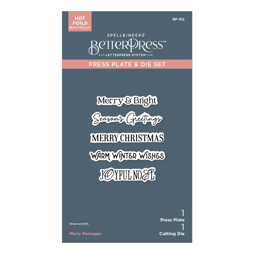 Merry Messages Plate & Die Set - Wonderland Collection