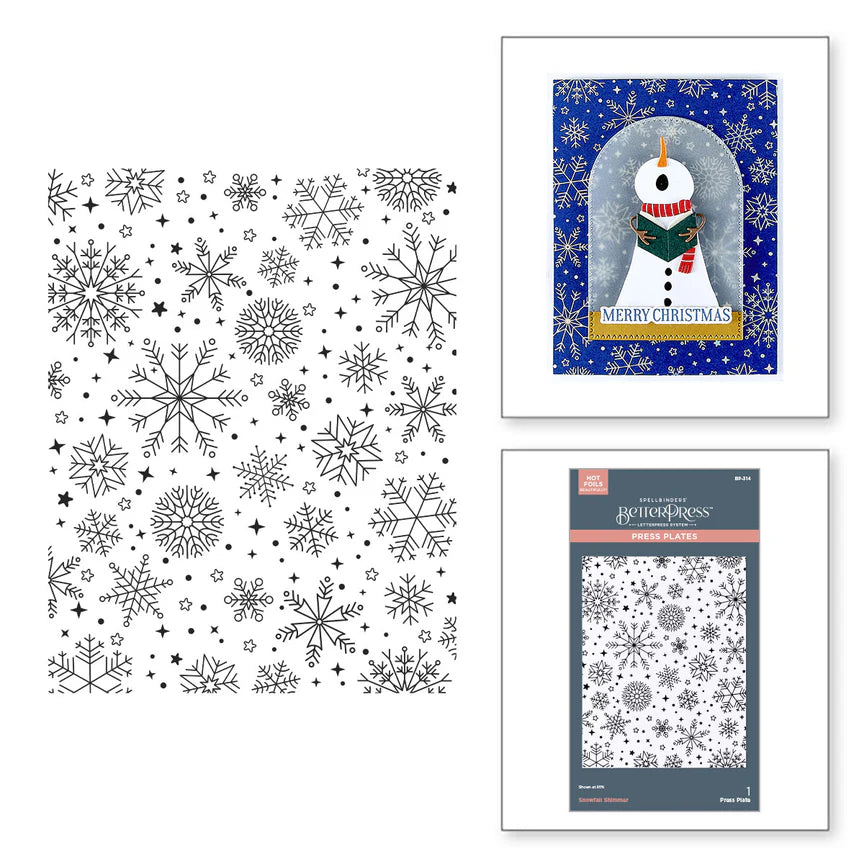 Snowfall Shimmer BetterPress Plate - Wonderland Collection