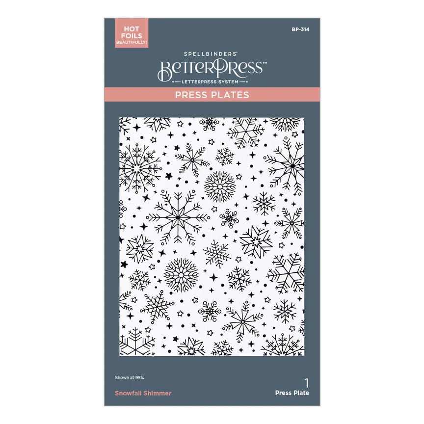 Snowfall Shimmer BetterPress Plate - Wonderland Collection