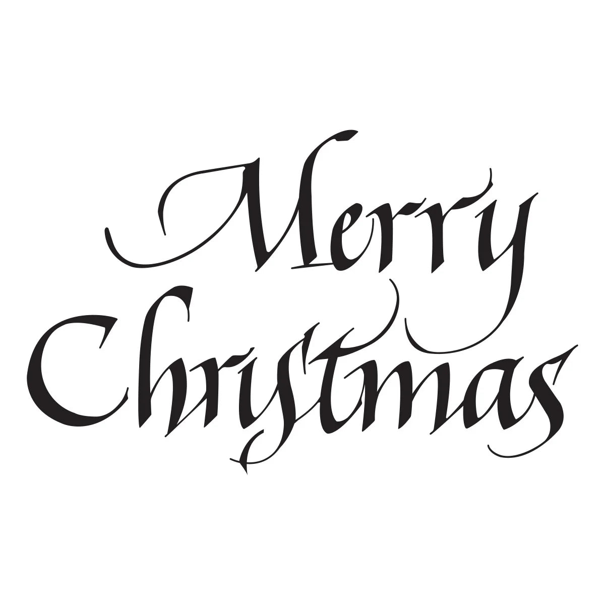 Spellbinders - Upright Italic Merry Christmas Press + Foil Plate by Paul Antonio - BP-370