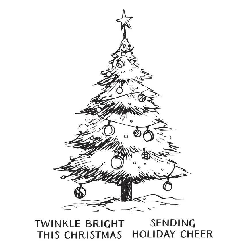 Twinkle Bright Tree Registration BetterPress Plates - Wonderland Collection