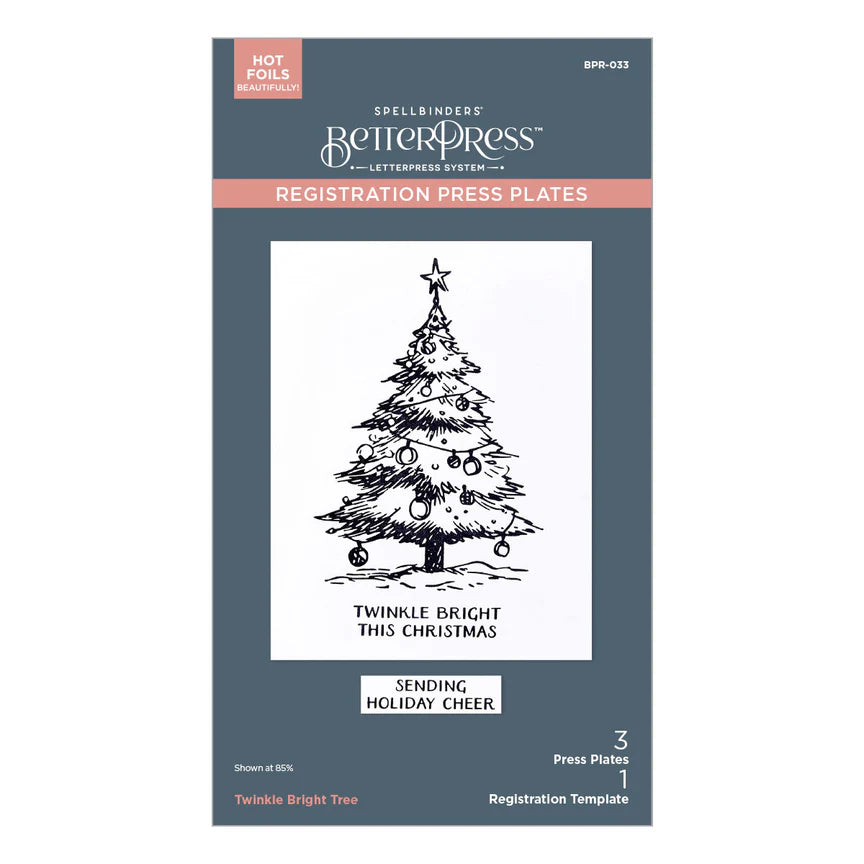Twinkle Bright Tree Registration BetterPress Plates - Wonderland Collection