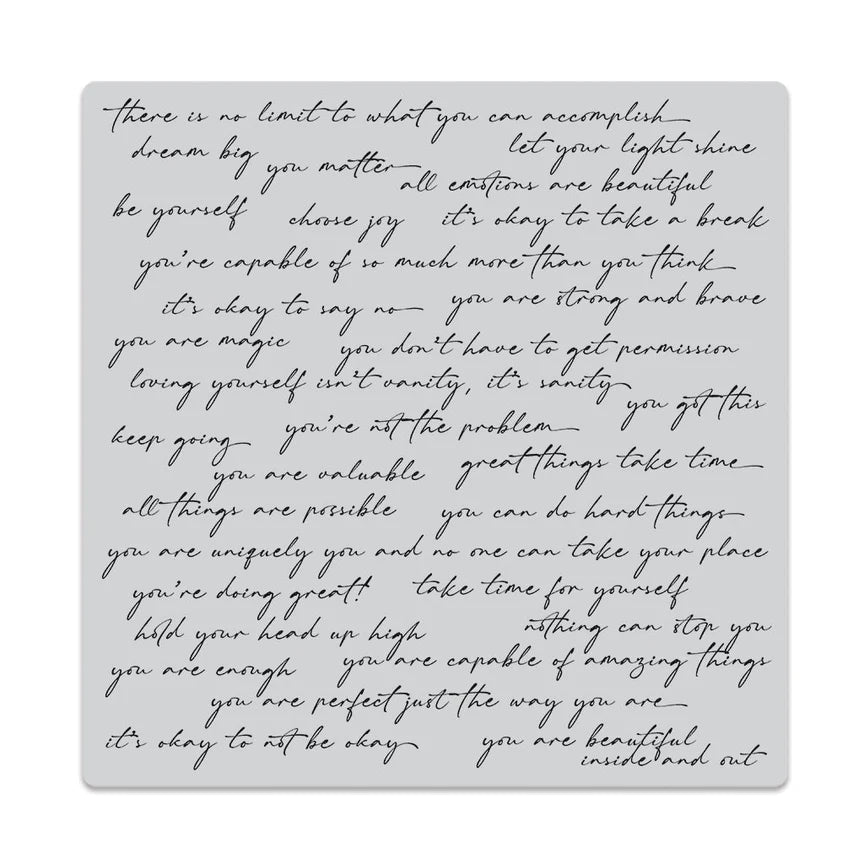 Hero Arts Positive Script Bold Prints Cling Rubber Stamp