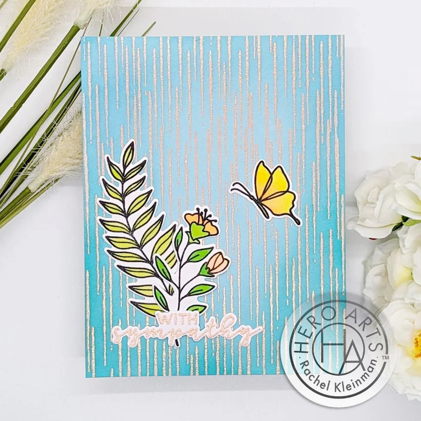 Hero Arts Rain Texture Bold Prints Cling Rubber Stamp