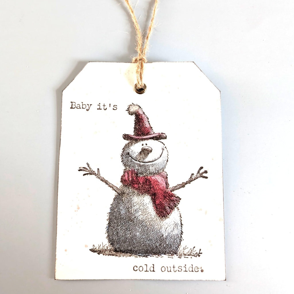 IndigoBlu - Cheery Snowman A6 Red Rubber Stamp - IND1576