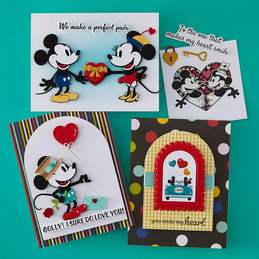 Classic Mouse Happy Sentiments Press + Foil Plate & Die Set