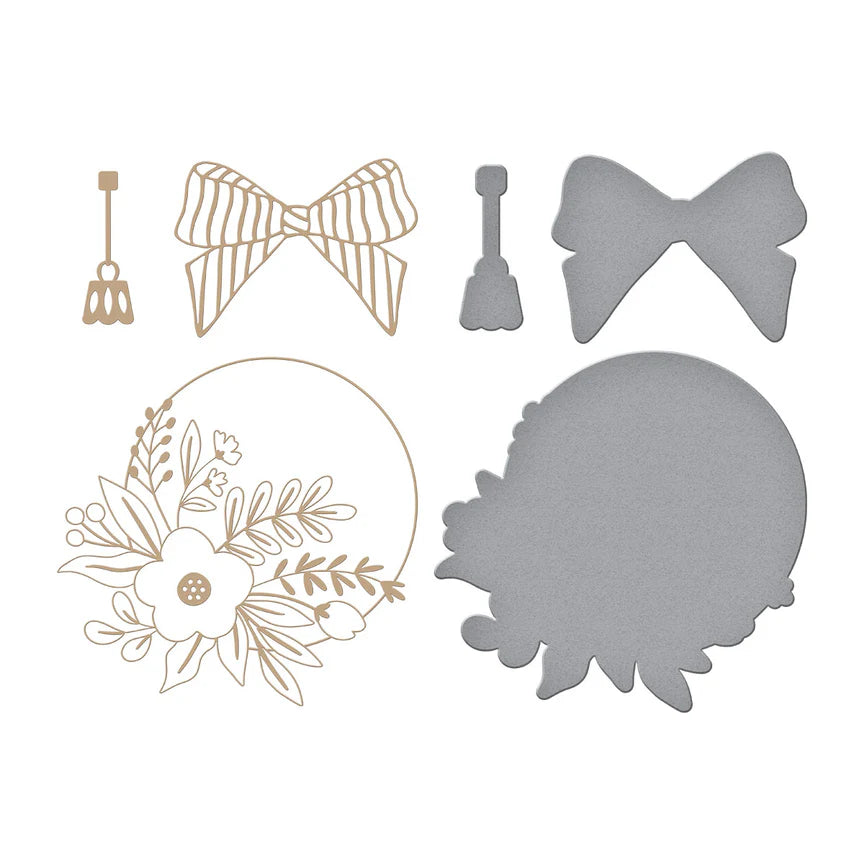 Blooming Ornament Glimmer Hot Foil Plate & Die Set from the Glimmer Greetings Collection - GLP-349