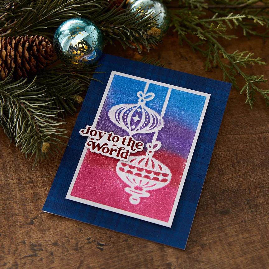 Joyful Christmas Sentiments Glimmer Hot Foil Plate & Die Set from Joyful Christmas Collection by Simon Hurley