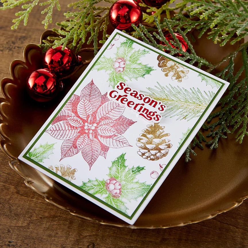 Joyful Christmas Sentiments Glimmer Hot Foil Plate & Die Set from Joyful Christmas Collection by Simon Hurley