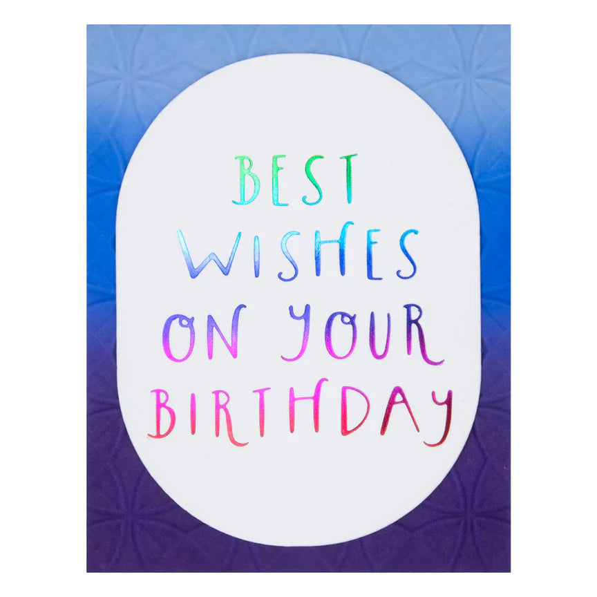 Best Wishes on Your Birthday Glimmer Hot Foil Plate from the Glimmer Cardfront Sentiments Collection - GLP-404