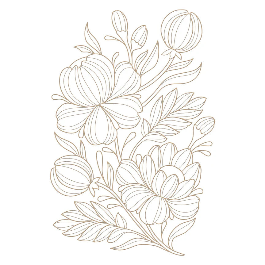 Glimmering Peonies Glimmer Plate from the Glimmering Flowers Collection - GLP-436