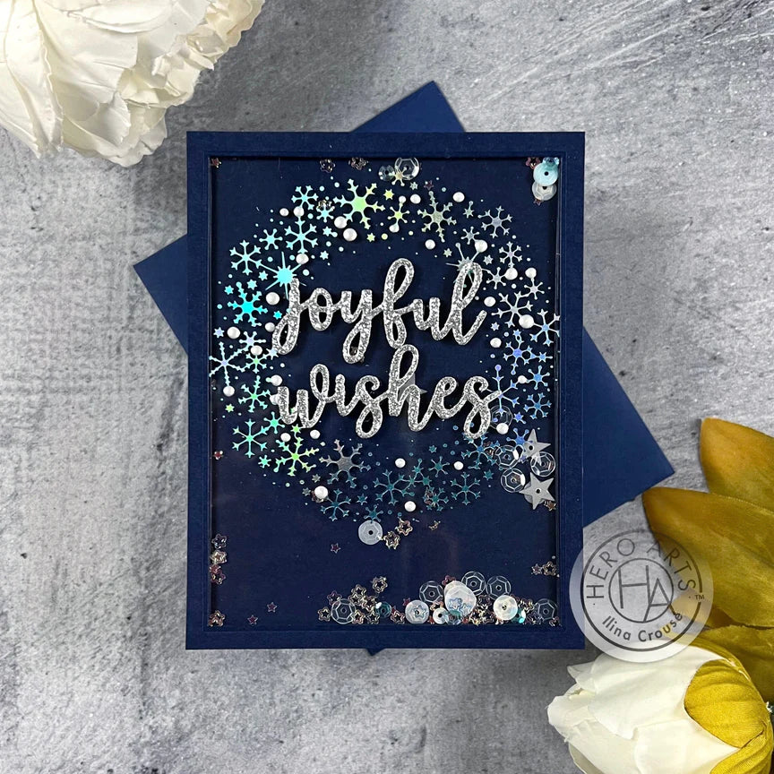 Snowflake Wreath - Glimmer Hot Foil Plate