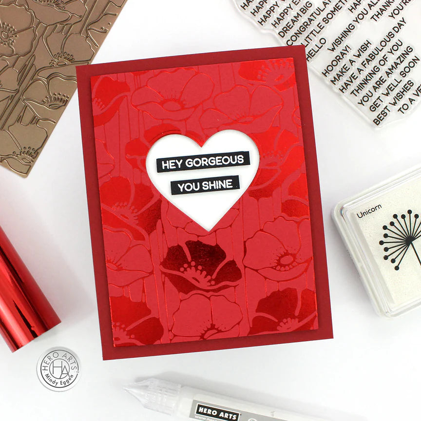 Poppy Field - Glimmer Hot Foil Plate