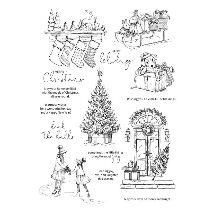 Spellbinders - Sketched Christmas Etched Dies - S7-257