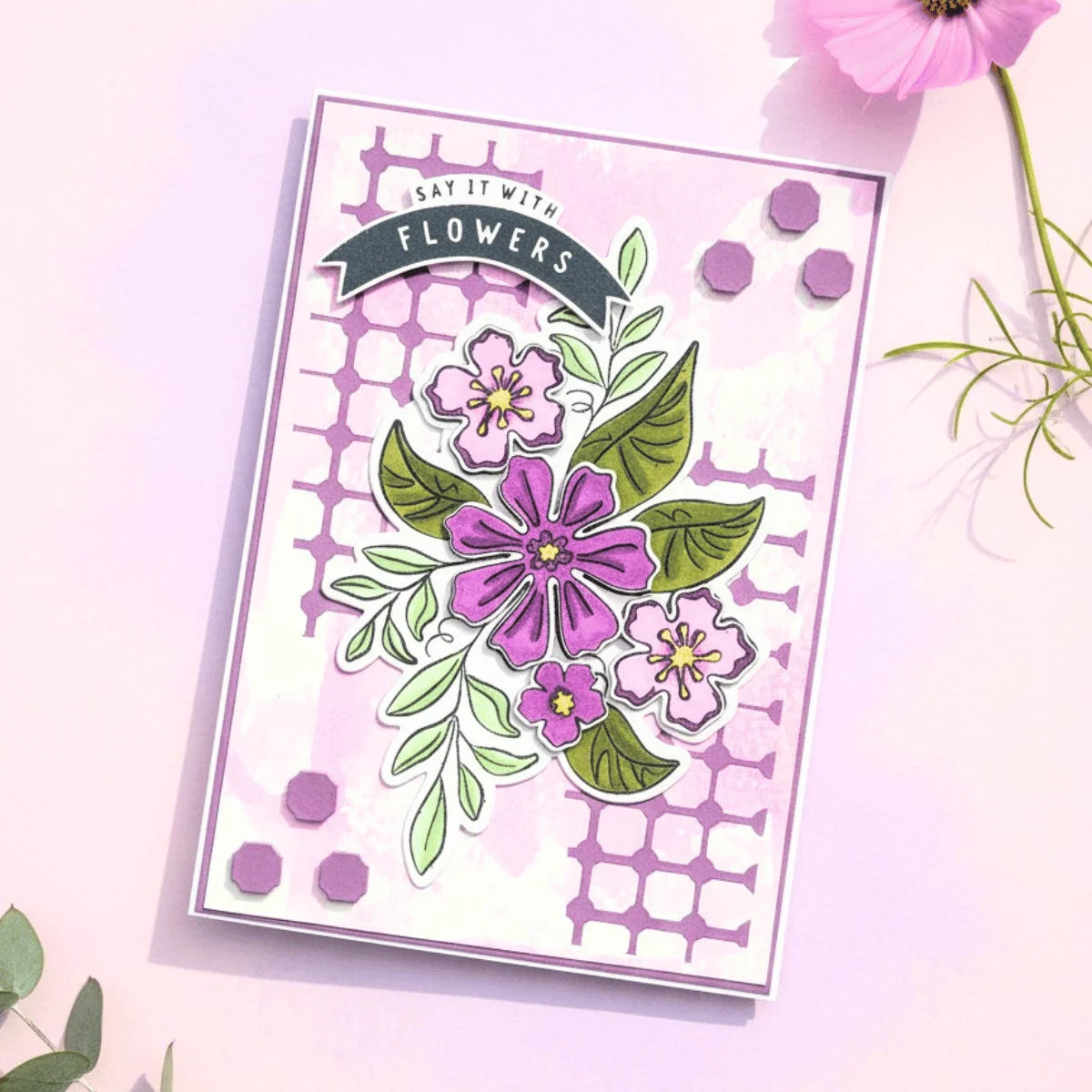 Lisa Horton Crafts - Perfect Posie Stamp Set - LHCCS104