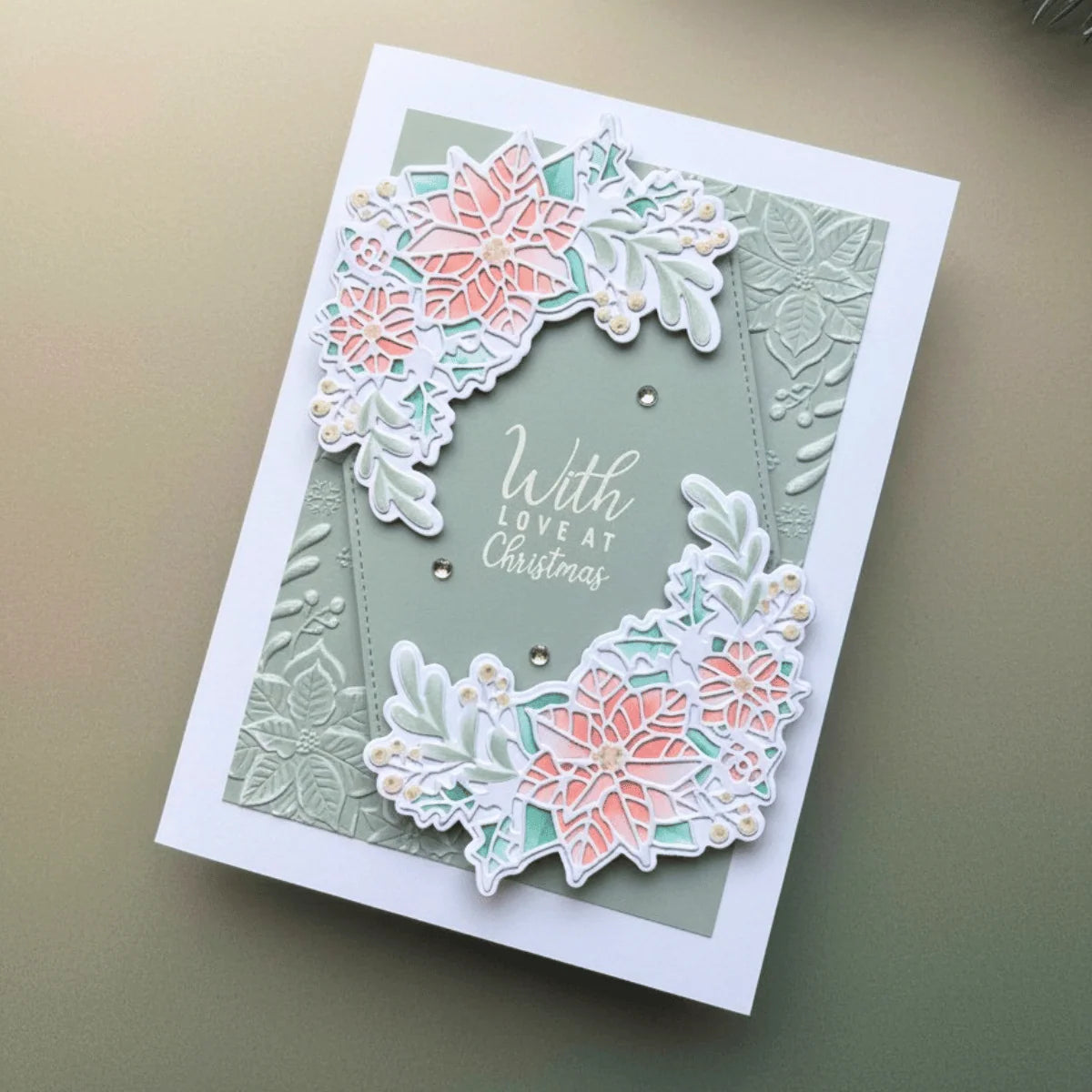 Lisa Horton Crafts - Festive Poinsettia Stencil - LHCAS246