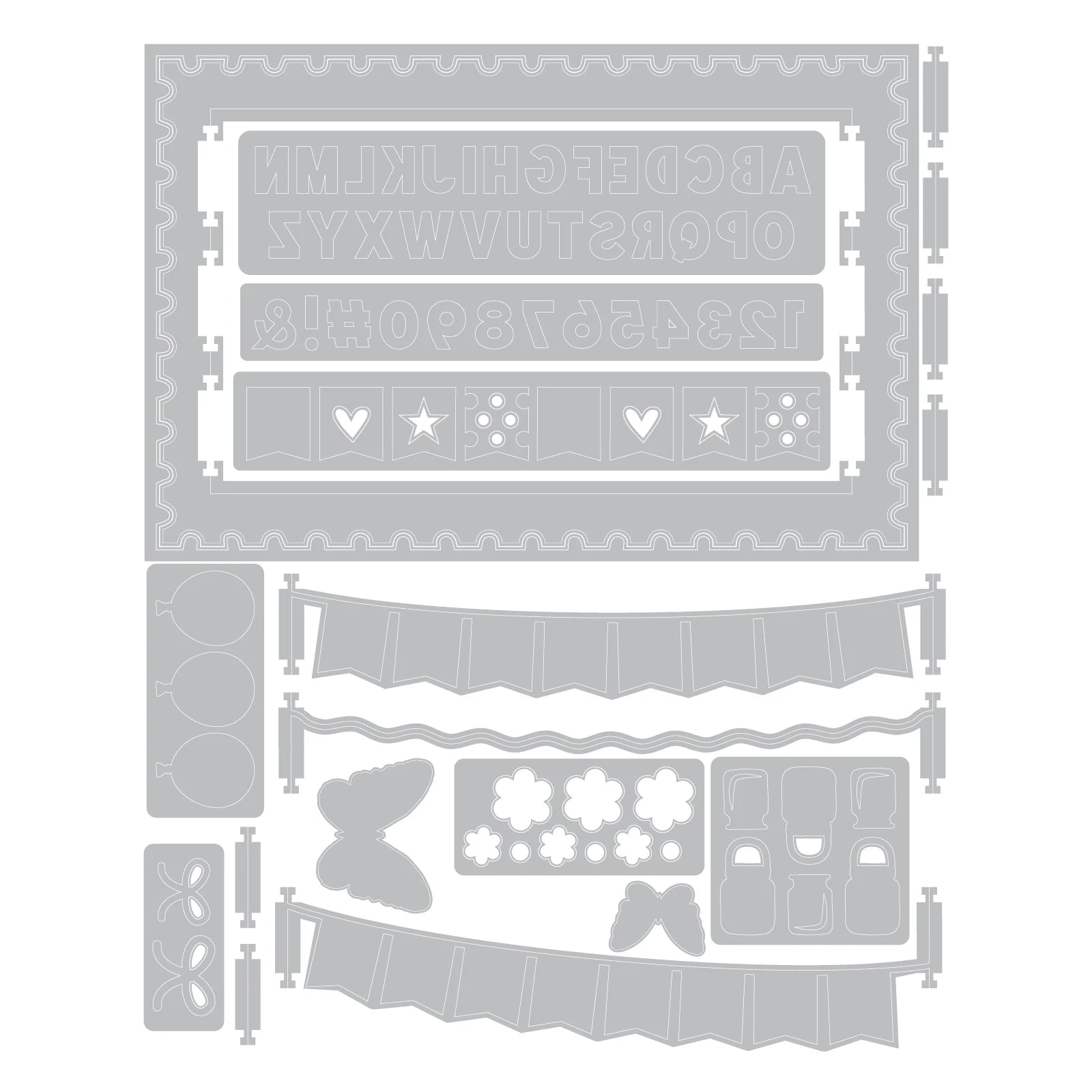 Sizzix - Snap and Swap All About Banners by 49 and Market Thinlits Die Set 20PK - 667055