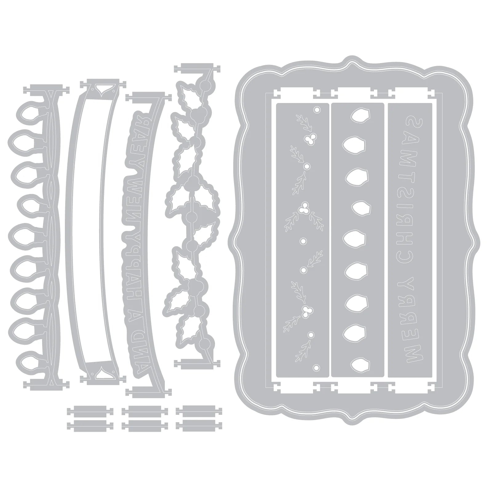 Sizzix Thinlits Die Set 15PK Snap and Swap - Merry Christmas by 49 and Market