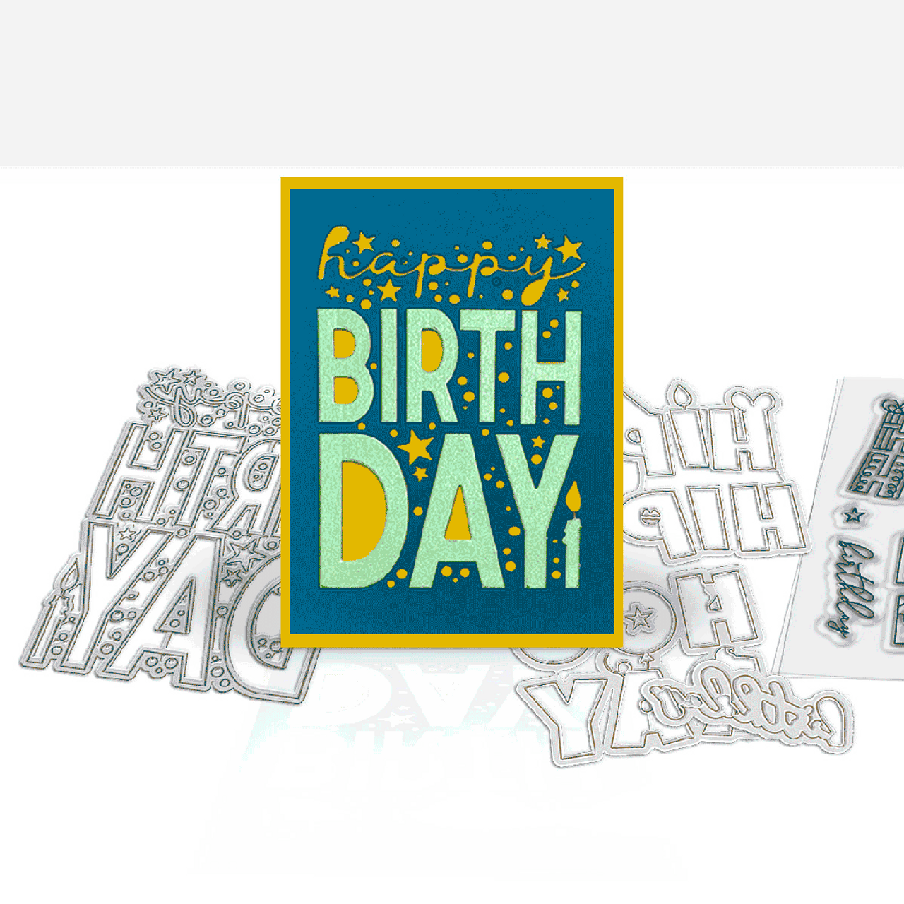 Happy Birthday Celebration in/out cutting die - PD8839