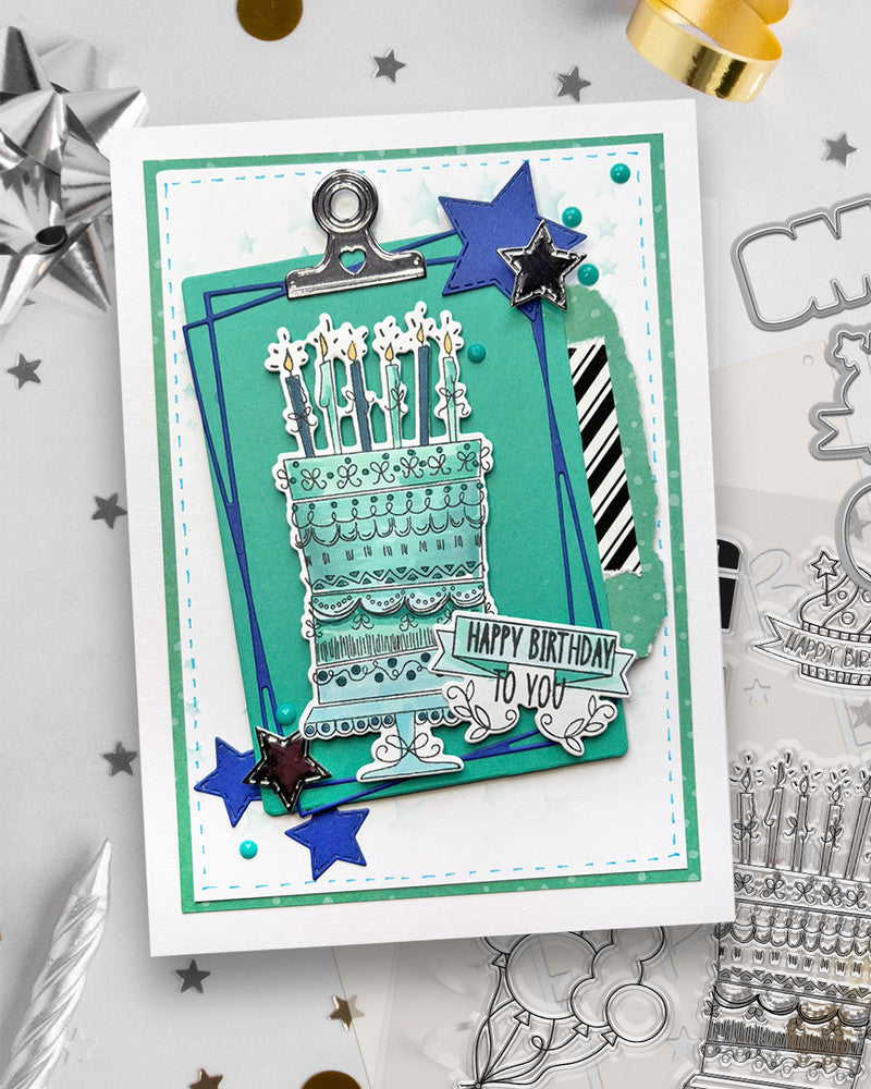OMG Birthday Matchables photopolymer stamps A6/4x6"