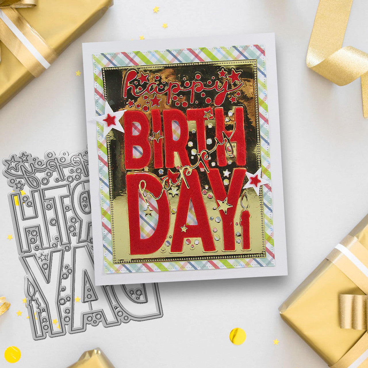 Happy Birthday Celebration in/out cutting die - PD8839