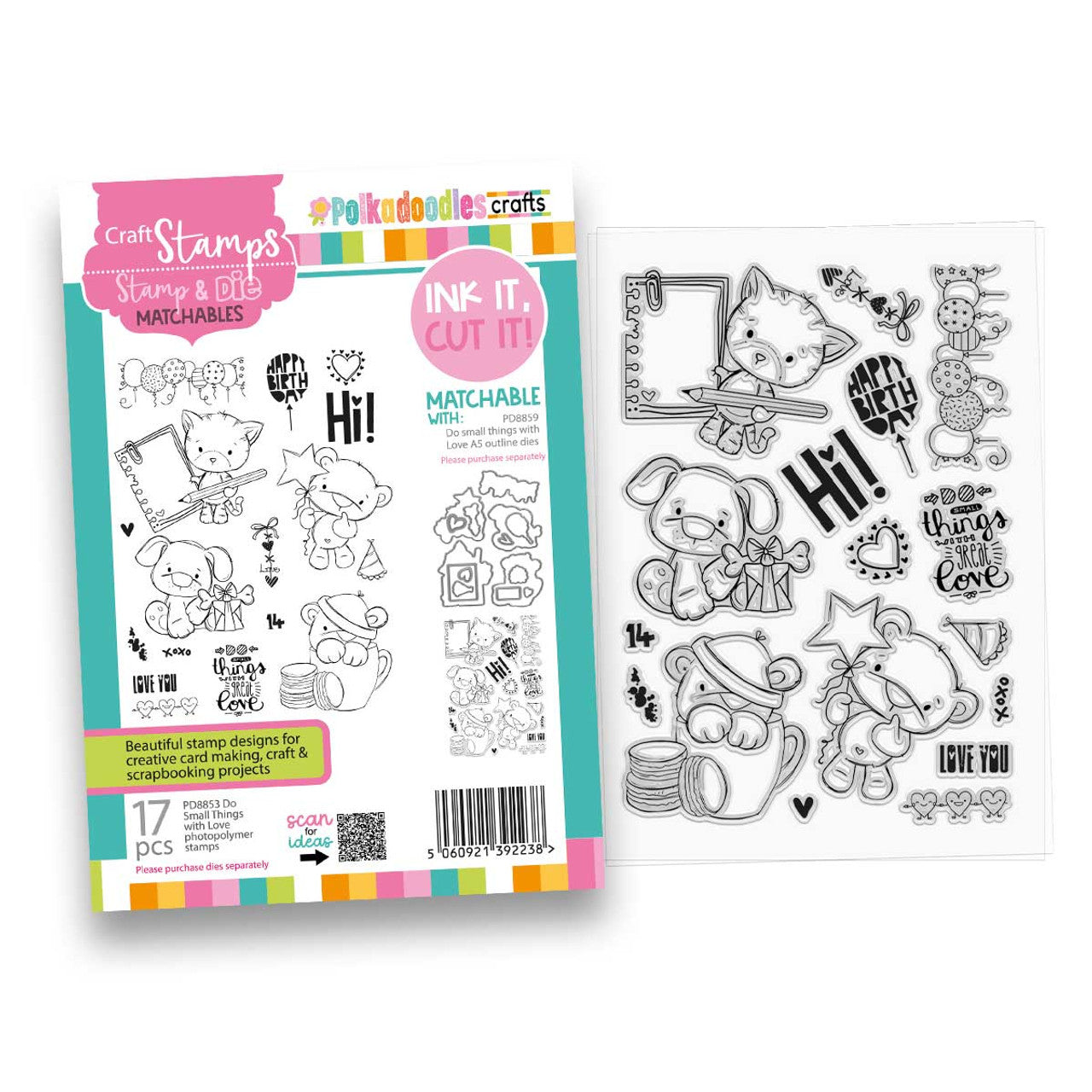 Do Small things with love Large A5/6 x 8" stamp set - PD8853