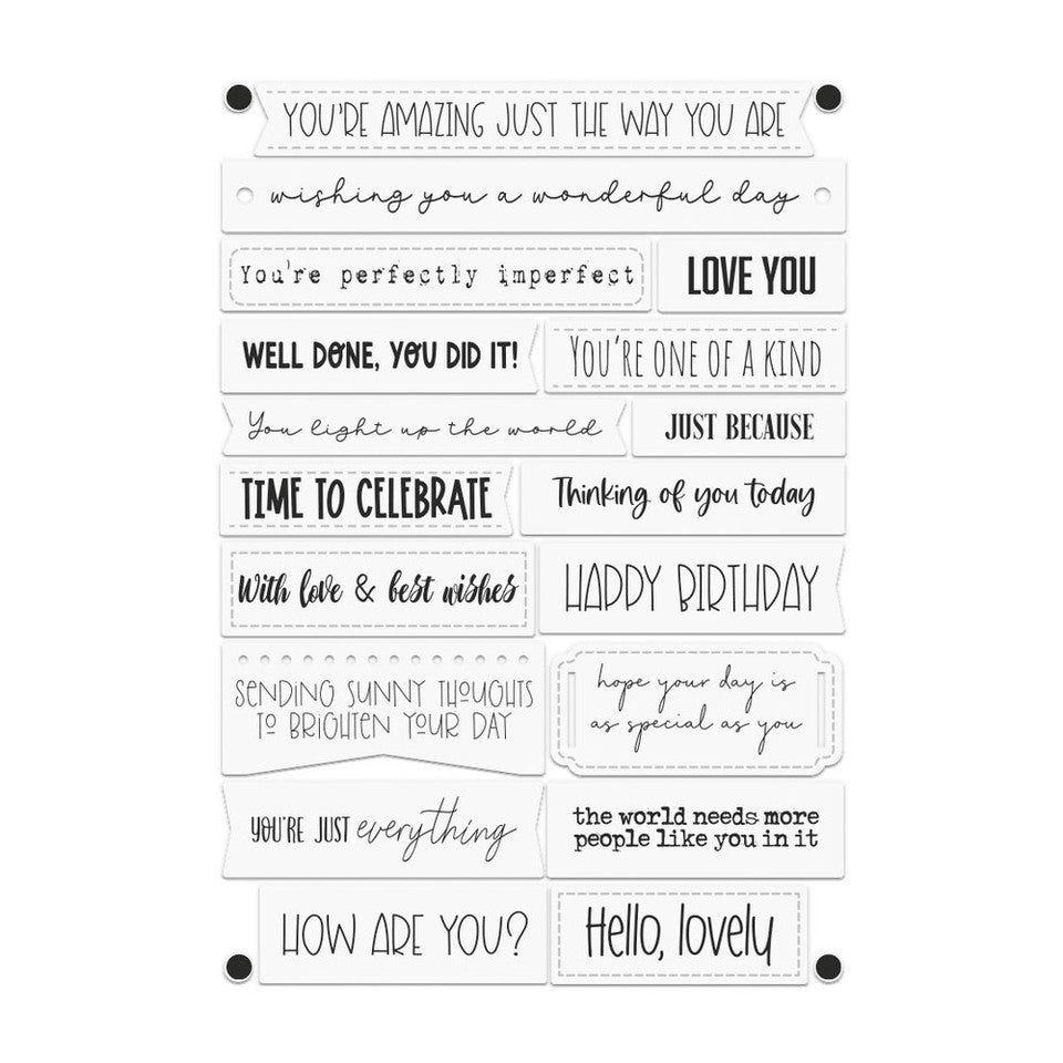 Perfectly Perfect Clear Strip Sentiment Stamps