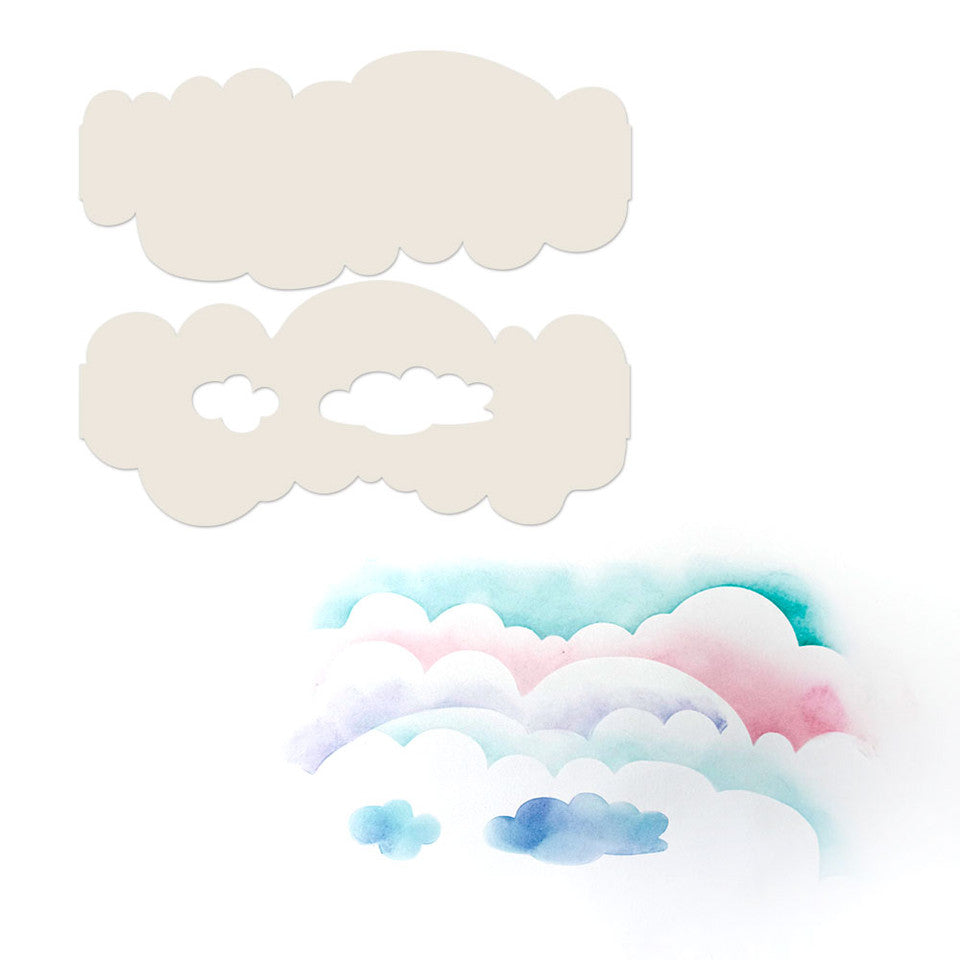 Fluffy Clouds Duo Stencil & Mask Set