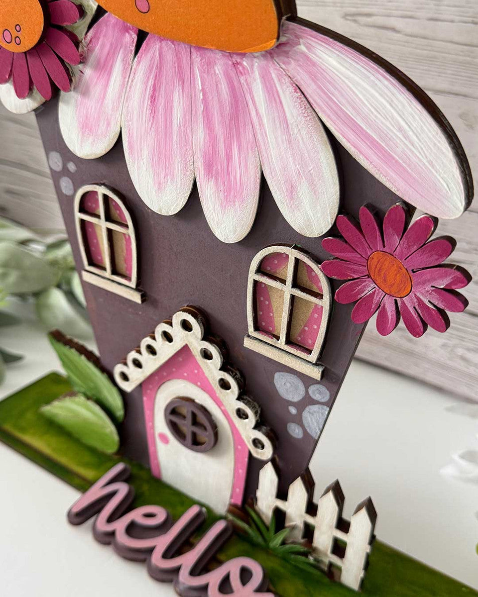 Daisy Dwellings - 3 Freestanding Fairy Houses