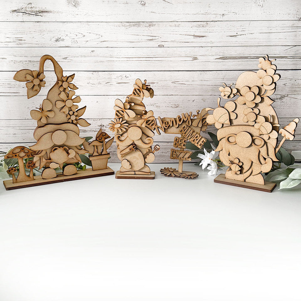 Gnome Fun - 3 cute freestanding Gnomes