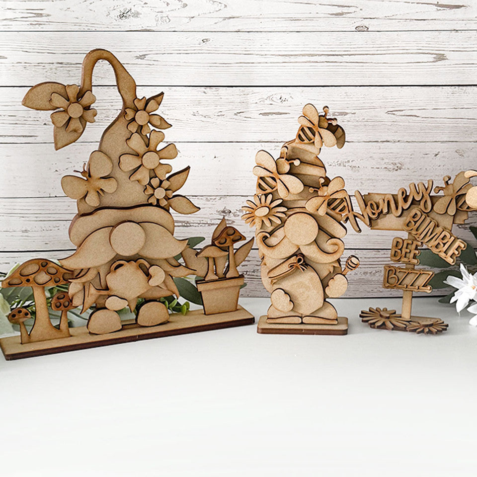 Gnome Fun - 3 cute freestanding Gnomes