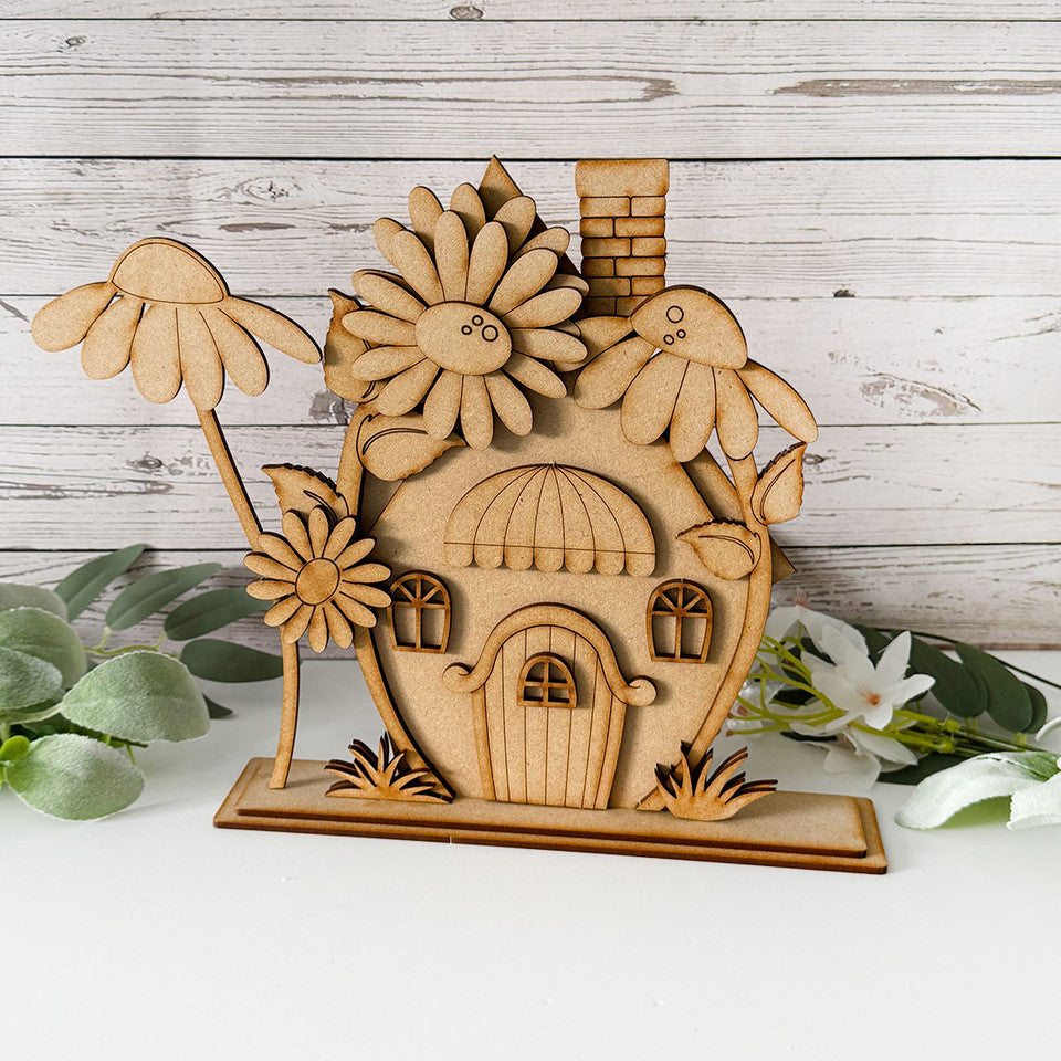 Daisy Dwellings - 3 Freestanding Fairy Houses