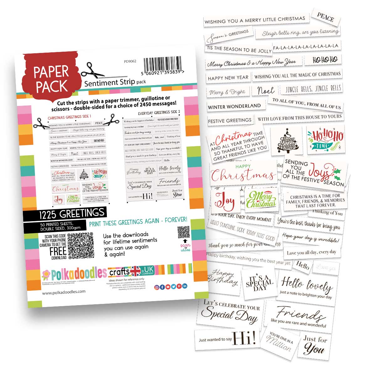 Christmas & Everyday Sentiment Strip Pack