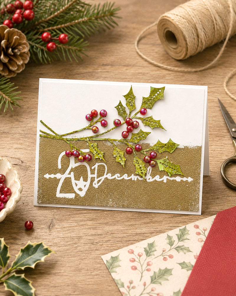 Polkadoodles - Abundant Holly Craft Cutting Dies - PD9195