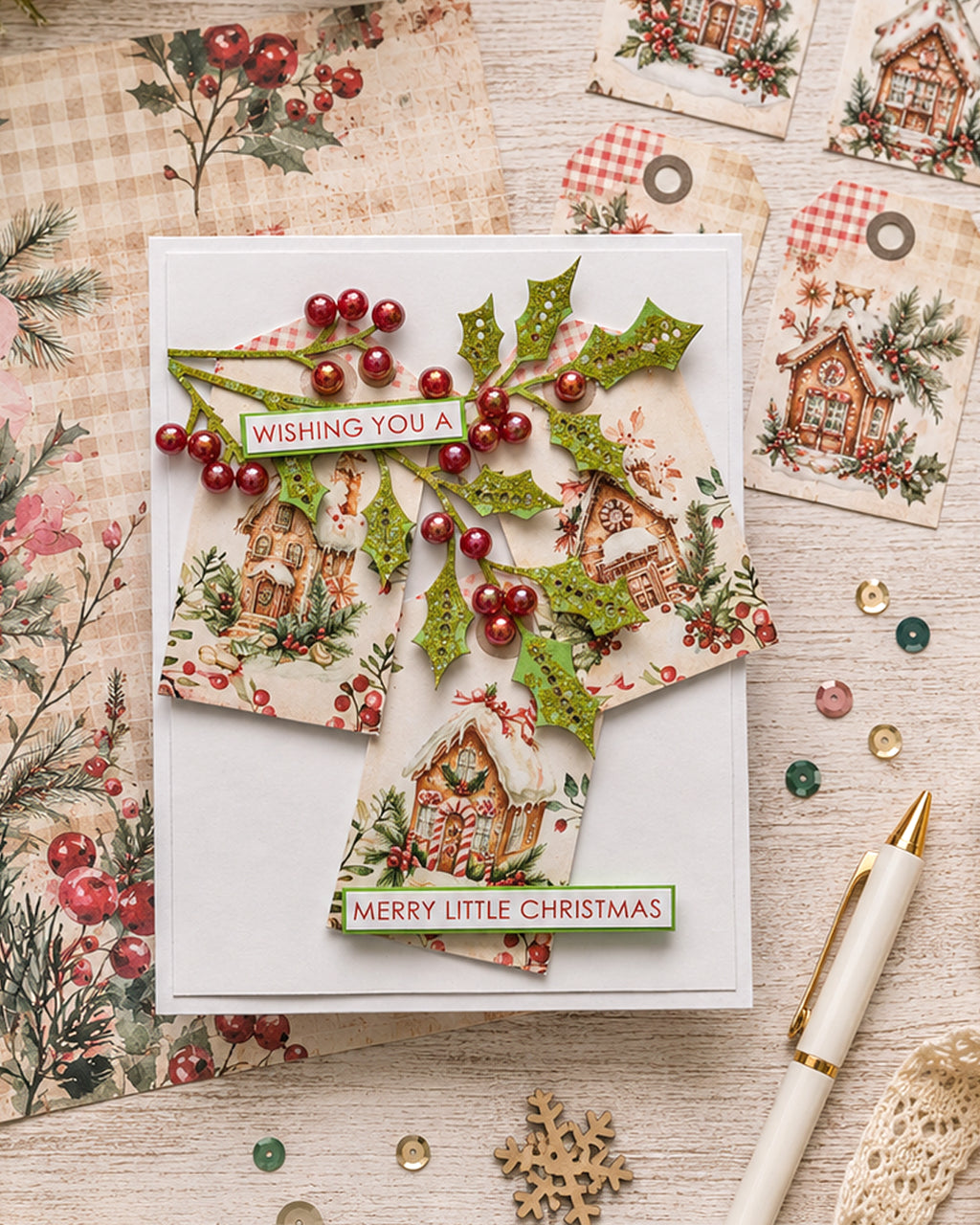 Polkadoodles - Sparkling Christmas A5 Paper Pad - PD9202