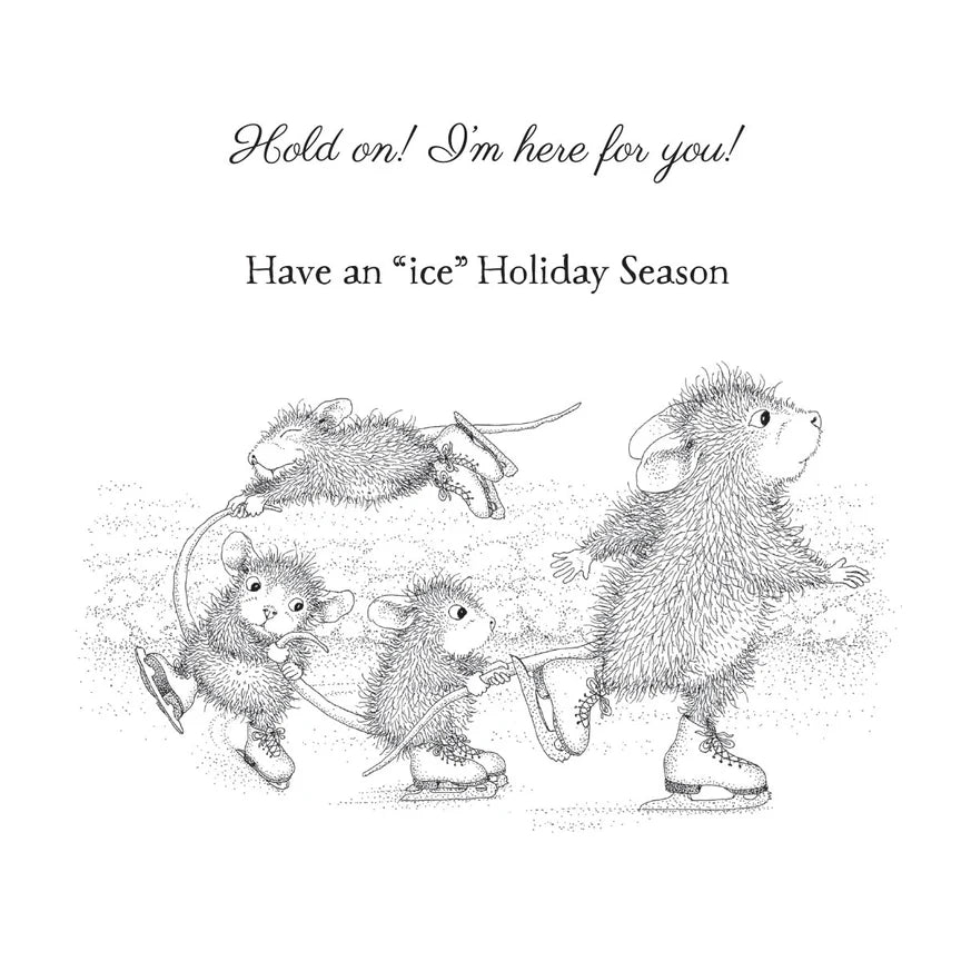 Hold On! Cling Rubber Stamp Set from the House-Mouse Holiday Collection - RSC-018
