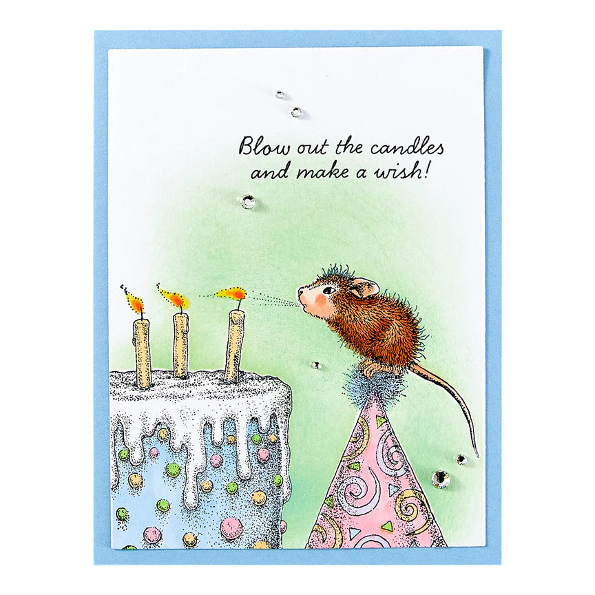 Top Notch Birthday Cling Rubber Stamp Set from the House-Mouse Creative Day Collection - RSC-050