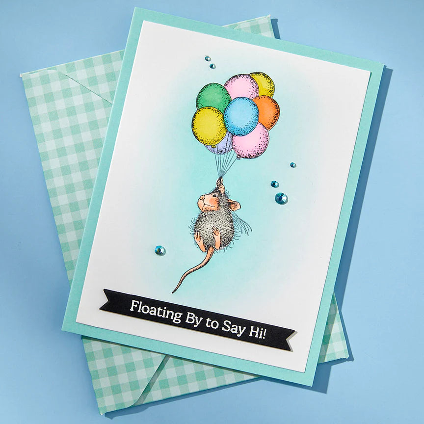 Up, Up and Away Cling Rubber Stamp Set from the House-Mouse Rare Bloom Collection