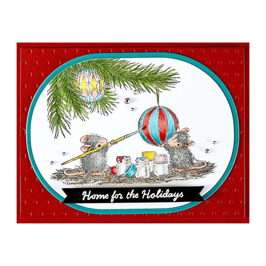 Unwrapping Memories Cling Rubber Stamp Set - House-Mouse Tree-mendous Christmas Collection