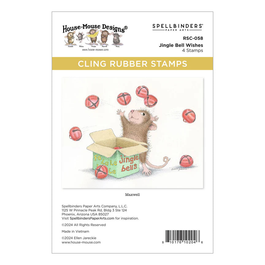 Jingle Bell Wishes Cling Rubber Stamp Set - House-Mouse Tree-mendous Christmas Collection