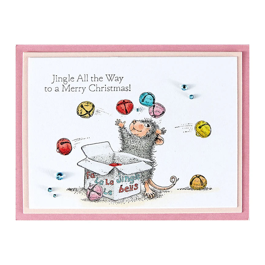Jingle Bell Wishes Cling Rubber Stamp Set - House-Mouse Tree-mendous Christmas Collection