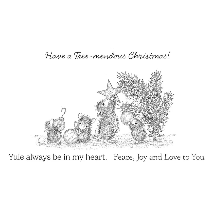 Tree-mendous Christmas Cling Rubber Stamp Set - House-Mouse Tree-mendous Christmas Collection