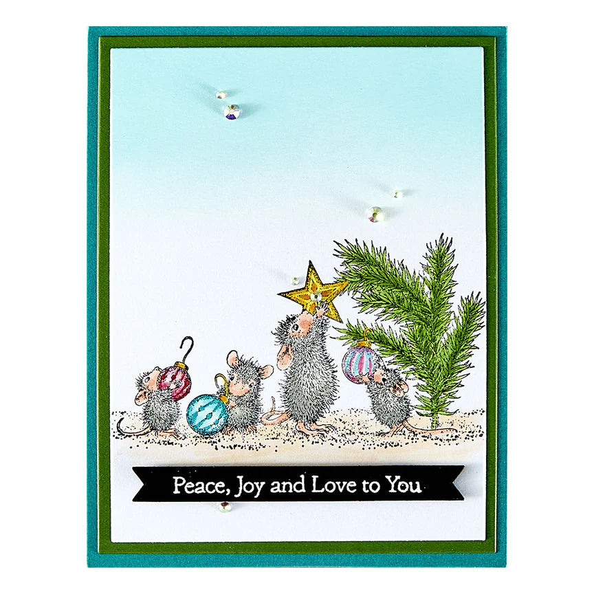 Tree-mendous Christmas Cling Rubber Stamp Set - House-Mouse Tree-mendous Christmas Collection